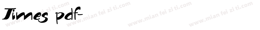 Times pdf字体转换